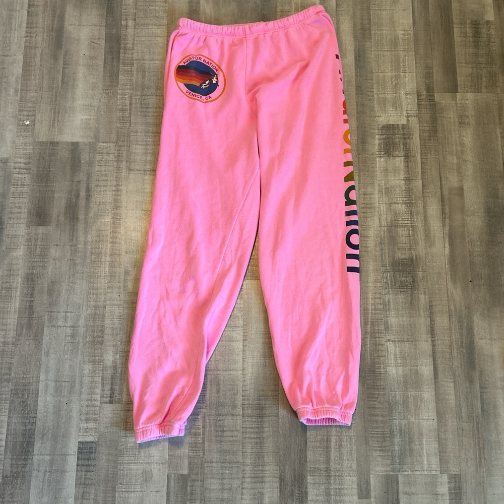 Pink Aviator Nation Sweatpants